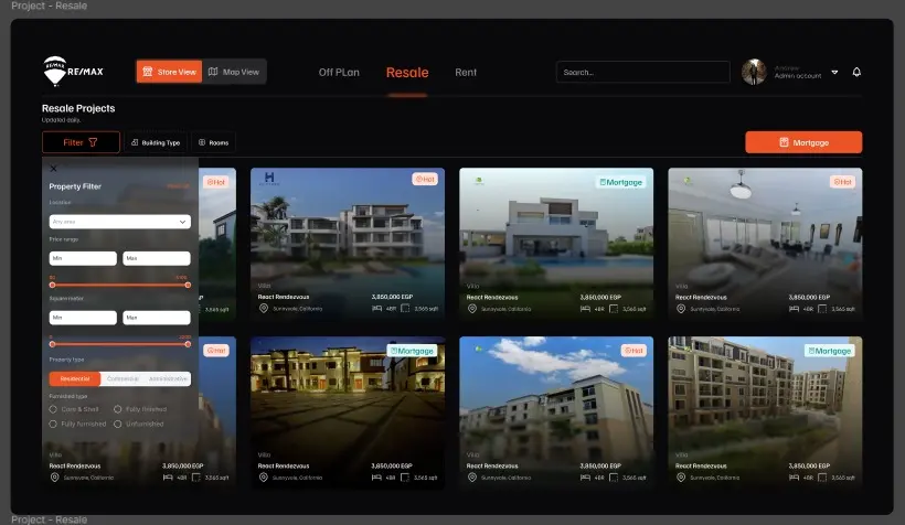 MIRA property inventory view